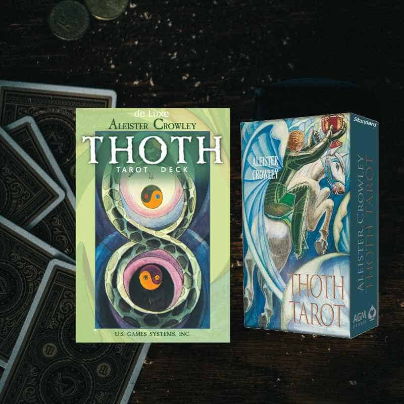 Hablar con algodón Antología Aleister Crowley Thoth Tarot deluxe & standard udgave