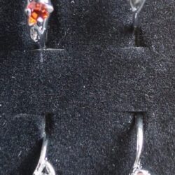 Sølvbelagt ring med rhinsten vælg selv farve str. 50
