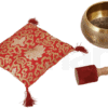 Tibetansk syngeskå no 12, 3,38 kg rød/sort pude og kølle
