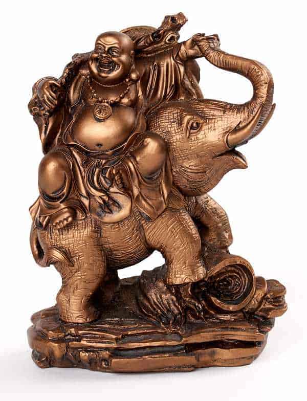 Buddha på elefant lykke og velstand
