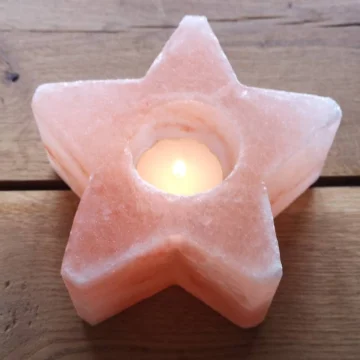 Himalaya saltlampe stjerne formet fyrfadslys
