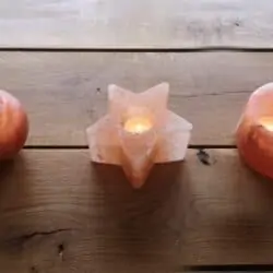 Himalaya saltlampe Fyrfadslysestager