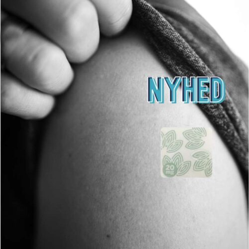 CBD plastre med 20 mg cbd isolat 0.03% Thc til huden