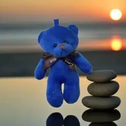 bekymringsdukke blå