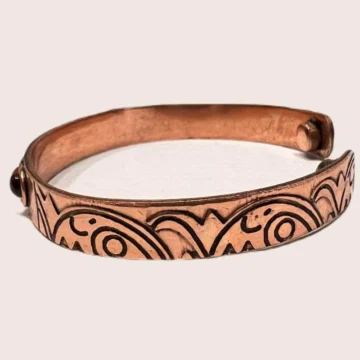 Magnetisk kobberarmbånd med siden til