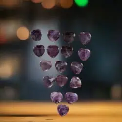 Ametyst hjerte 2 cm. Amethyst