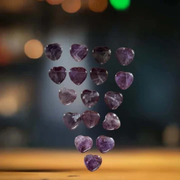 Ametyst hjerte 2 cm. Amethyst
