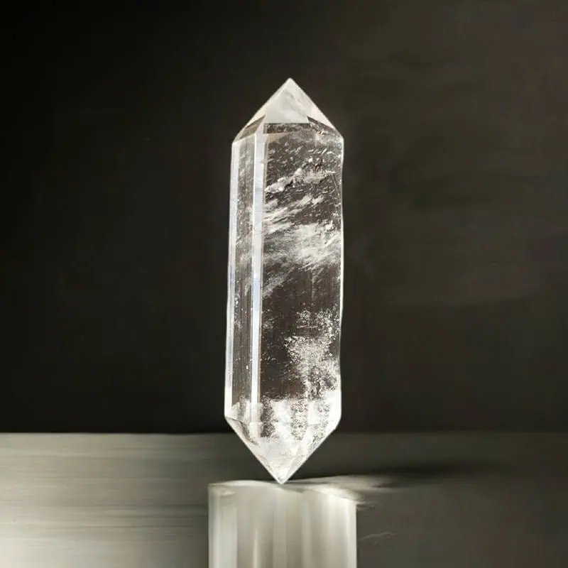 Bjergkrystal 6 sidet, dobbelt termineret 8 - 9 cm