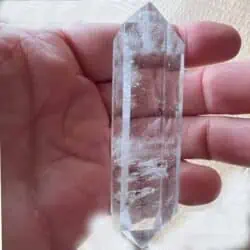 Dobbelt termineret bjergkrystal 8-9 cm1
