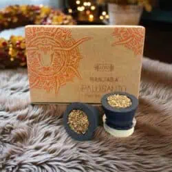 Palo Santo resin kopper, røgelse i en trækuls kop