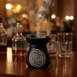 aromaterapi lampe sort med brun