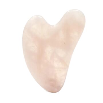Rosenkvarts gua sha massagesten uden noget baggrund