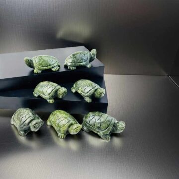 Skildpadde i grøn jaspis flere varianter