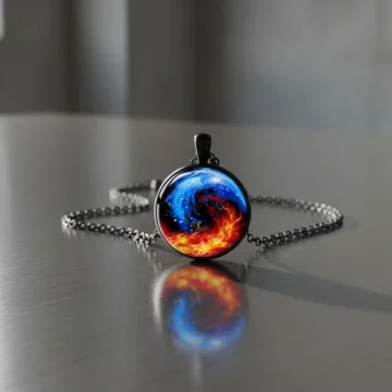 ying yang sort halskæde