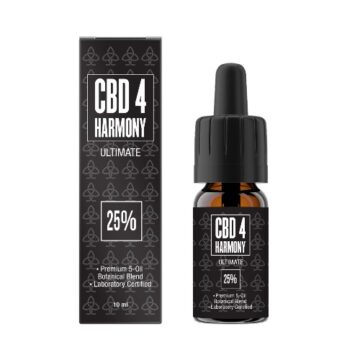 CBD 4 Harmony Ultimate flaske og æske, cbd olie fra krystal & HealerHuset