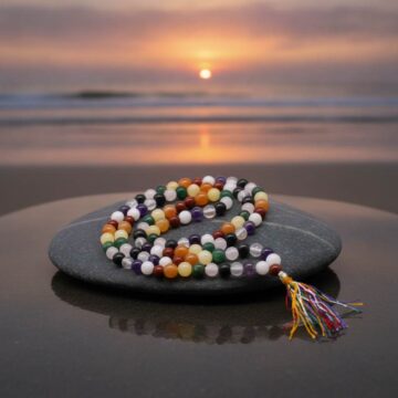 108 perlers mala, 9 planeter | Vedisk meditationskæde